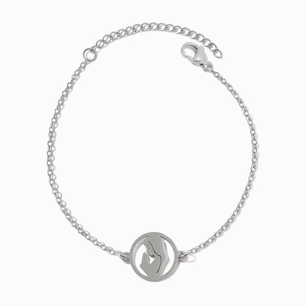 Pulseira Nossa Senhora SL2343 - Aço Inox Prateado