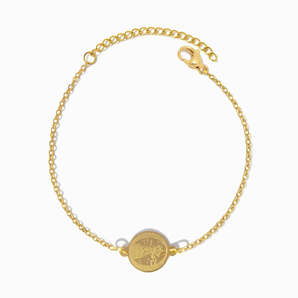 Pulseira Nossa Senhora SL2370 - Aço Inox Dourado