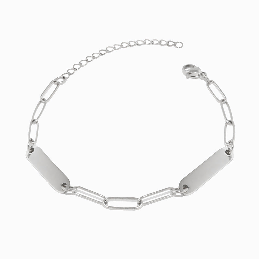 Pulseira Personalizada SL2211 - Aço Inox Prateado