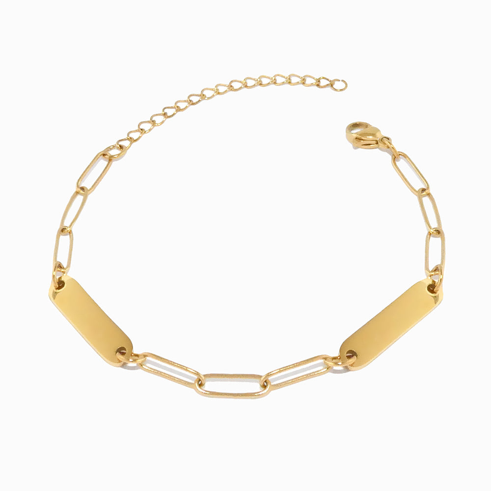 Pulseira Personalizada SL2211 - Aço Inox Dourado