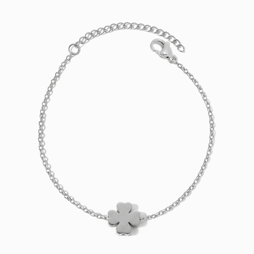 Pulseira Trevo de Quatro Folhas SL2107 - Aço Inox Prateado