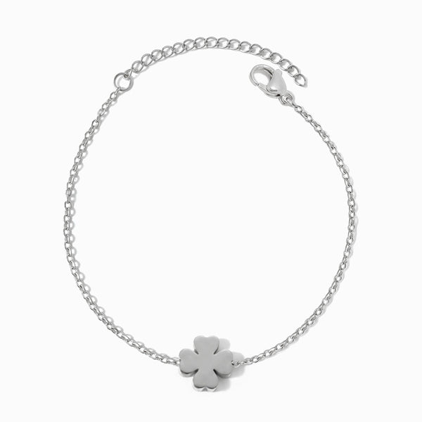 Pulseira Trevo de Quatro Folhas SL2107 - Aço Inox Prateado