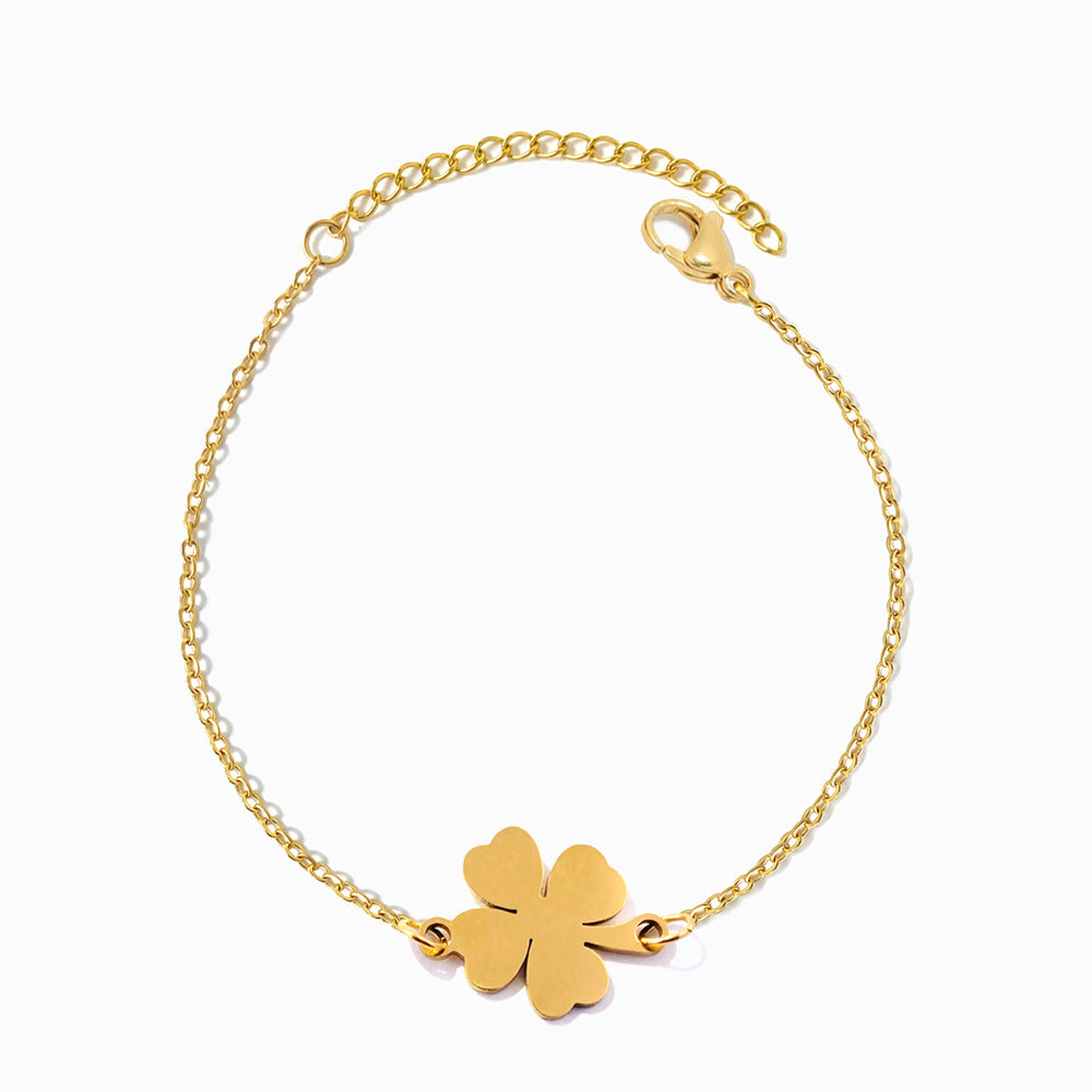 Pulseira Trevo de Coração SL2347 - Aço Inox