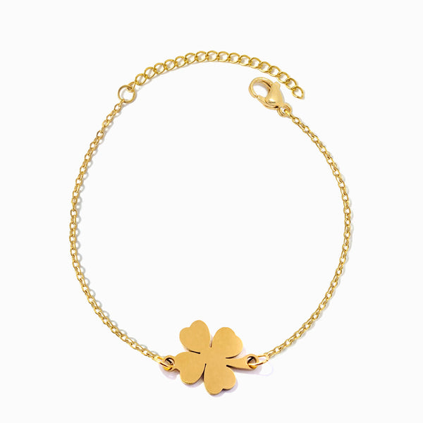 Pulseira Trevo de Coração SL2347 - Aço Inox