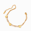 Pulseira Trevo de Coração SL2386 - Aço Inox Dourado