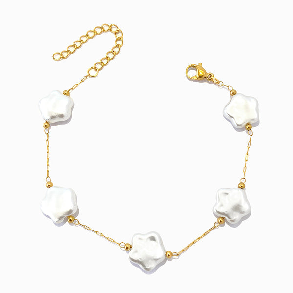 Pulseira com Pérolas Barrocas SL2301 - Aço Inox