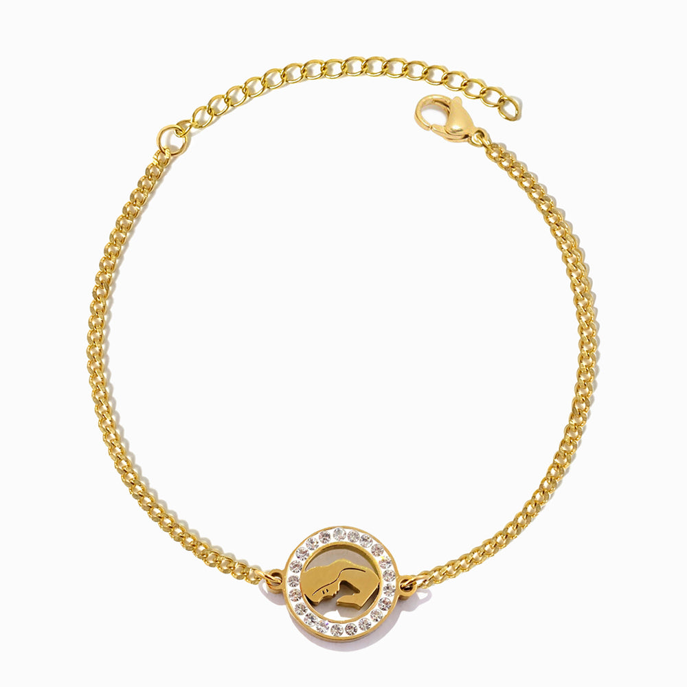 Pulseira Nossa Senhora SL2341 - Aço Inox Dourado