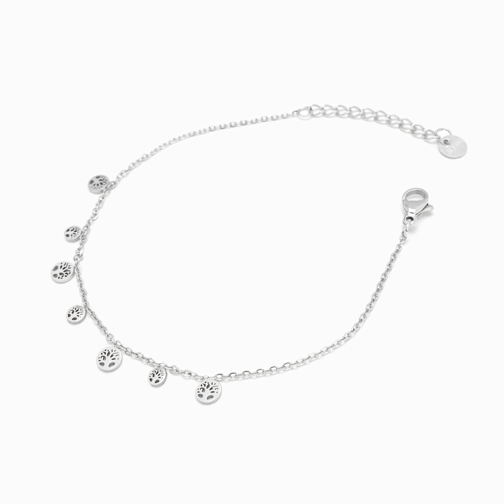 Pulseira Árvore da Vida SL3026 - Aço Inox Prateado