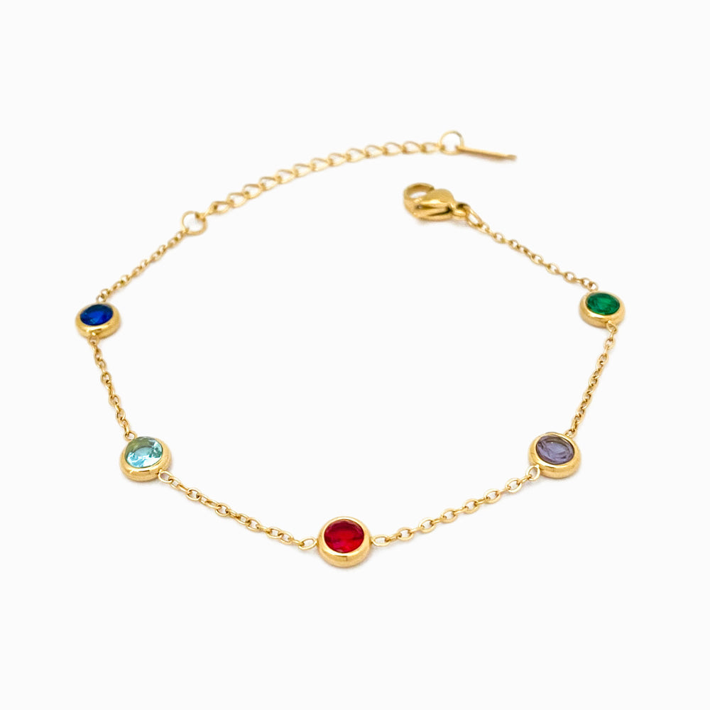 Pulseira com Brilhantes SL1019 em Fundo Branco