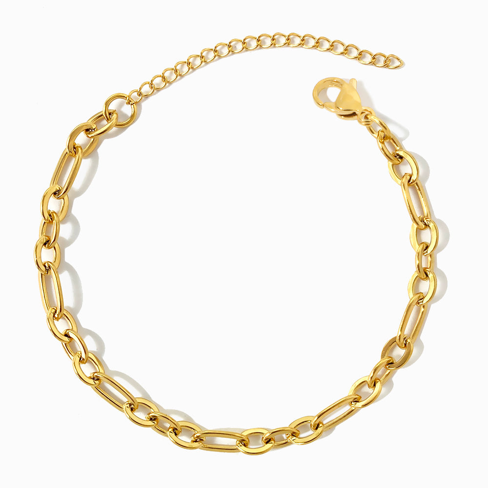 Pulseira Elo Oval SL2129 - Aço Inox Dourado