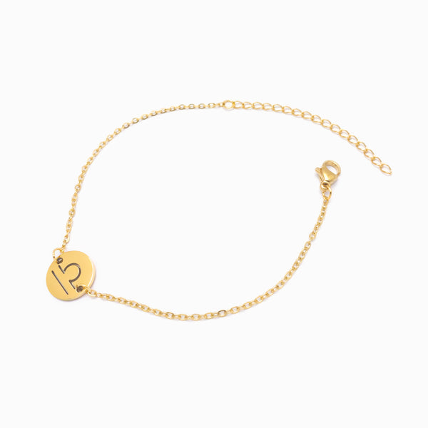 Pulseira Signo Balança em Aço Inox Dourado