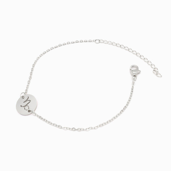 Pulseira Signo Capricórnio em Aço Inox Prateado