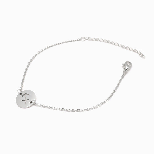 Pulseira Signo Sagitário em Aço Inox Prateado