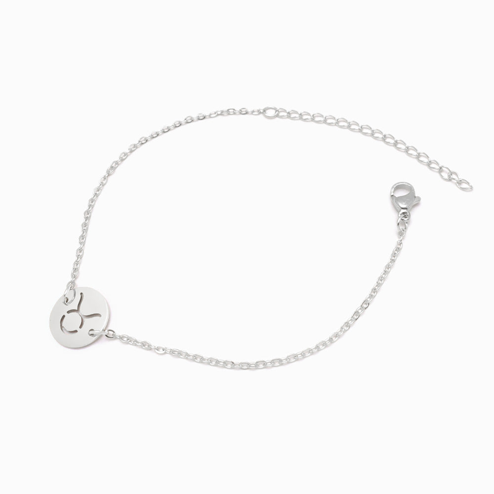 Pulseira Signo Touro em Aço Inox Prateado