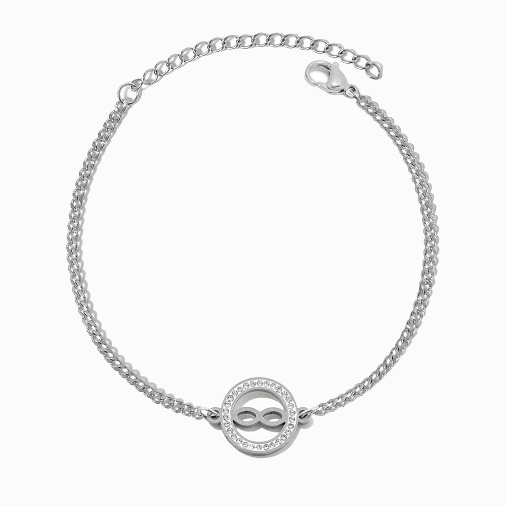 Pulseira Símbolo Infinito SL2015 - Aço Inox Prateado

