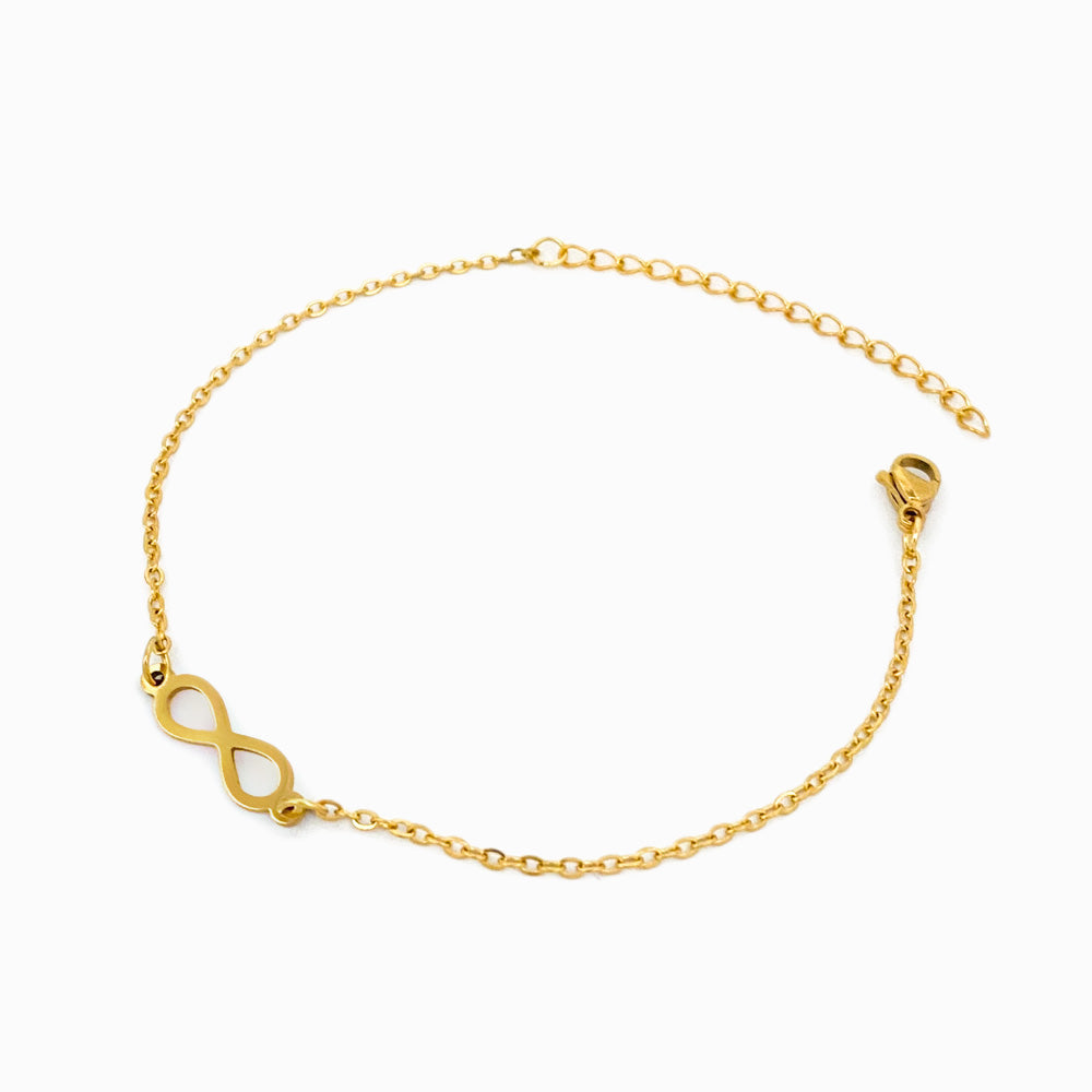 Pulseira Símbolo de Infinito - Aço Inox Dourado