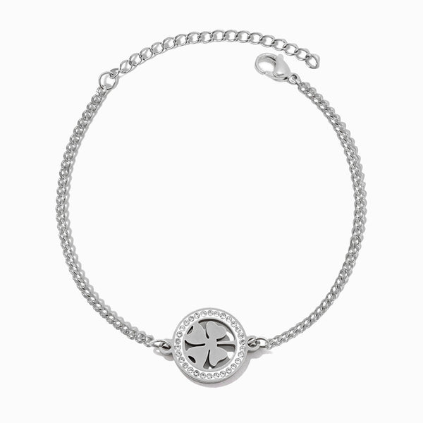 Pulseira Trevo SL2016 - Aço Inox Prateado
