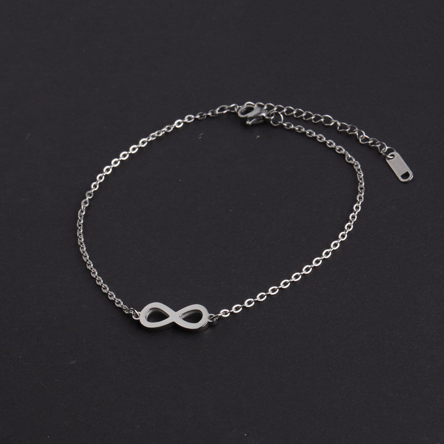 Pulseira com Símbolo do Infinito - Aço Inox Prateado