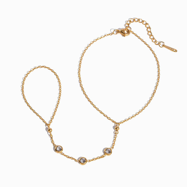 Pulseira com Zircónia em Aço Inoxidável