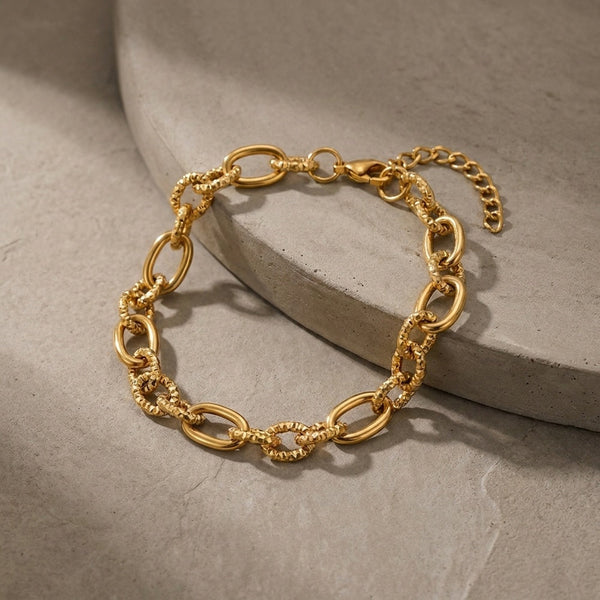 Pulseira de Corrente em Aço Inoxidável