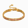 Pulseira com Brilhantes SL1109 - Aço Inox Dourado