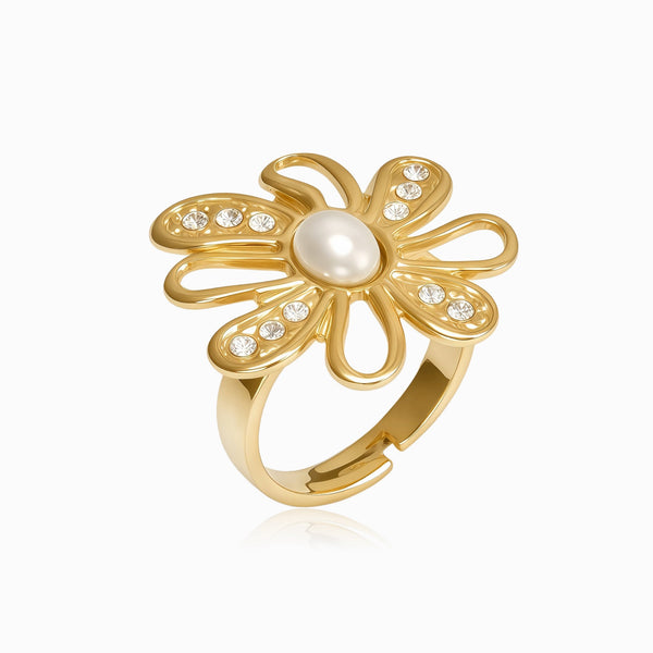 Anel Flor 17.2mm JZ1488 - Aço Inox