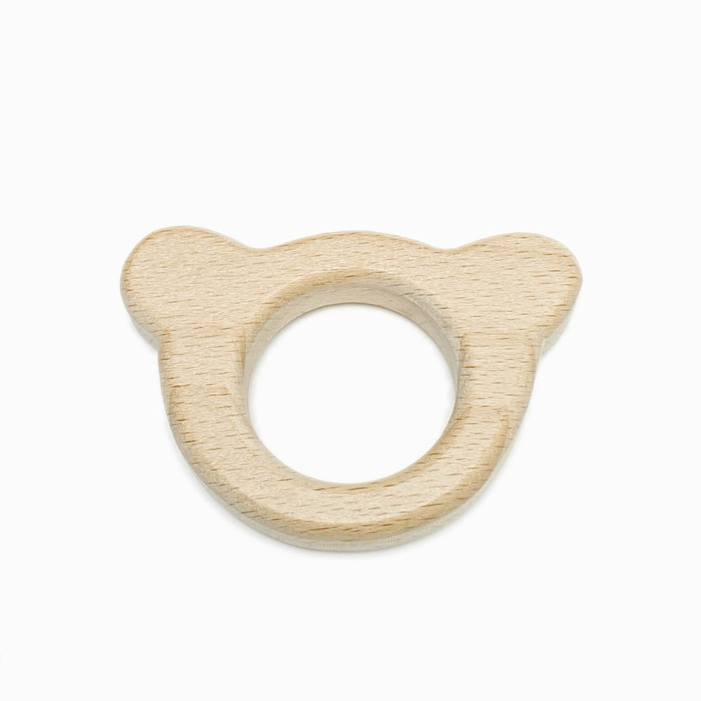 Mordedor em madeira de faia design cabeça de urso