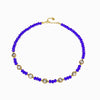 Colar cristal facetado azul