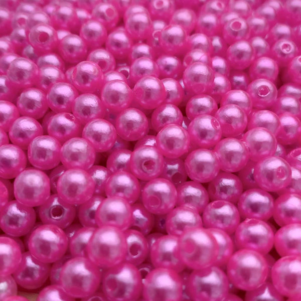 Pérola sintética 8mm rosa choque