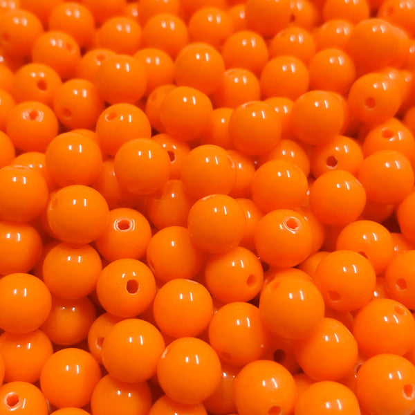Contas acrílicas 10mm laranja
