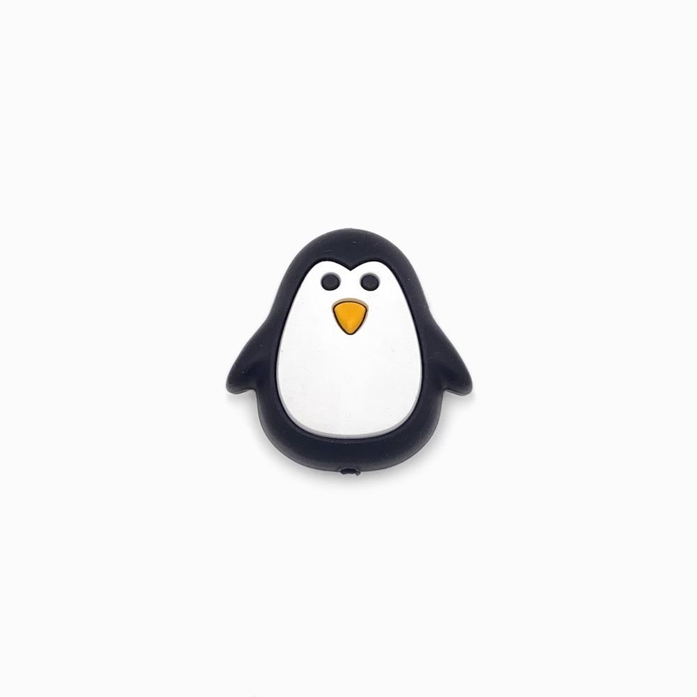 Pinguim em silicone para montar porta-chucha