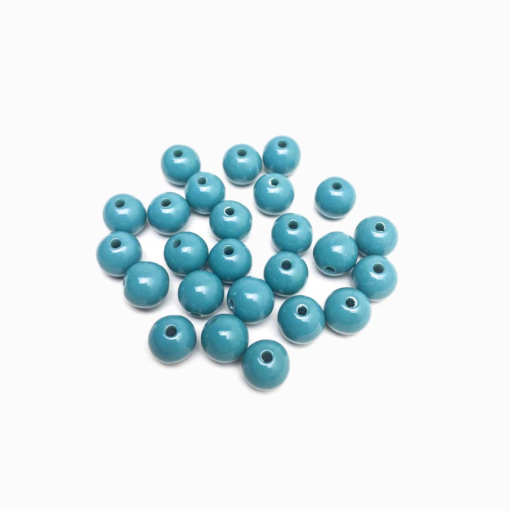 contas de acrílico azul água 8mm