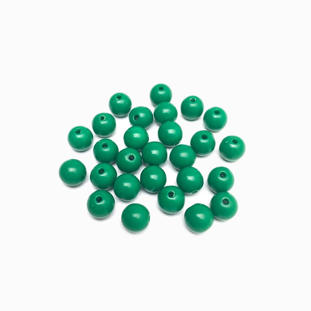 contas de acrílico verde 8mm