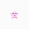 Contas de Silicone Estrela 28x27mm rosa bebé
