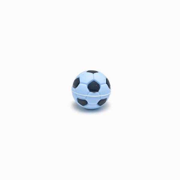 Contas de Silicone Futebol 18mm Azul Bebé