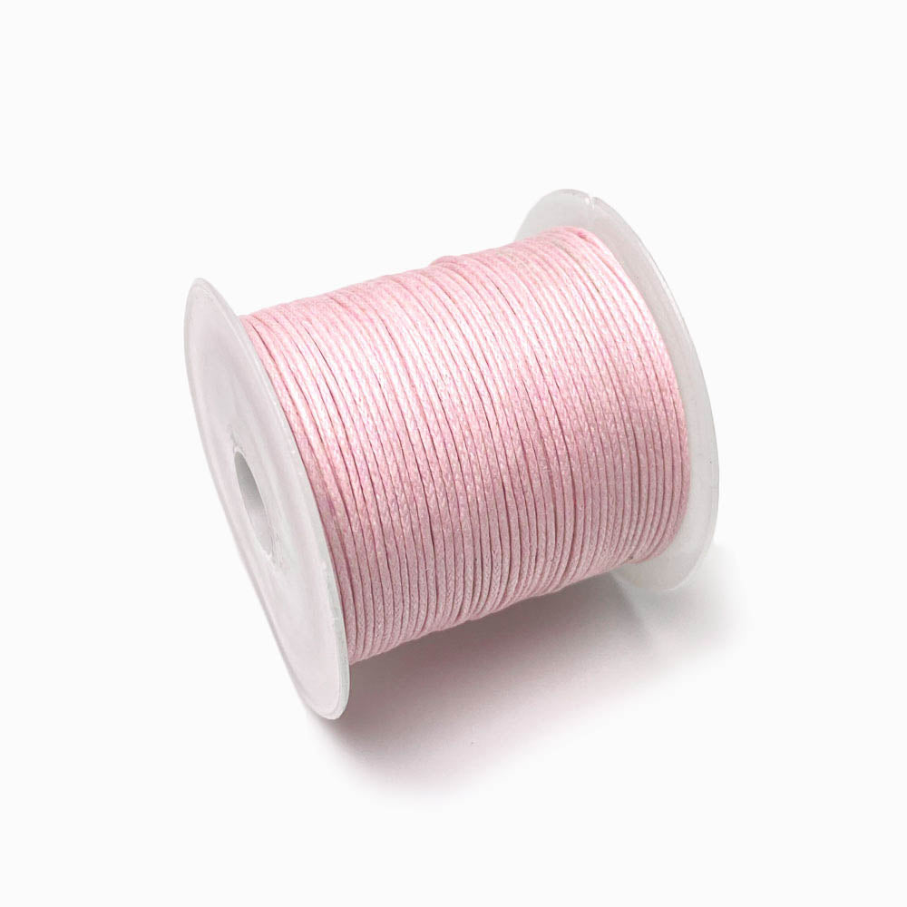 Fio de algodão encerado 1mm rosa claro