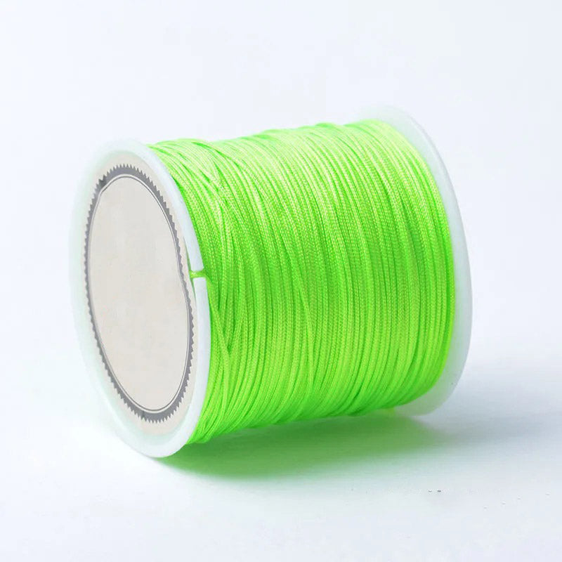 Fio sintético encerado 0.8mm verde fluorescente