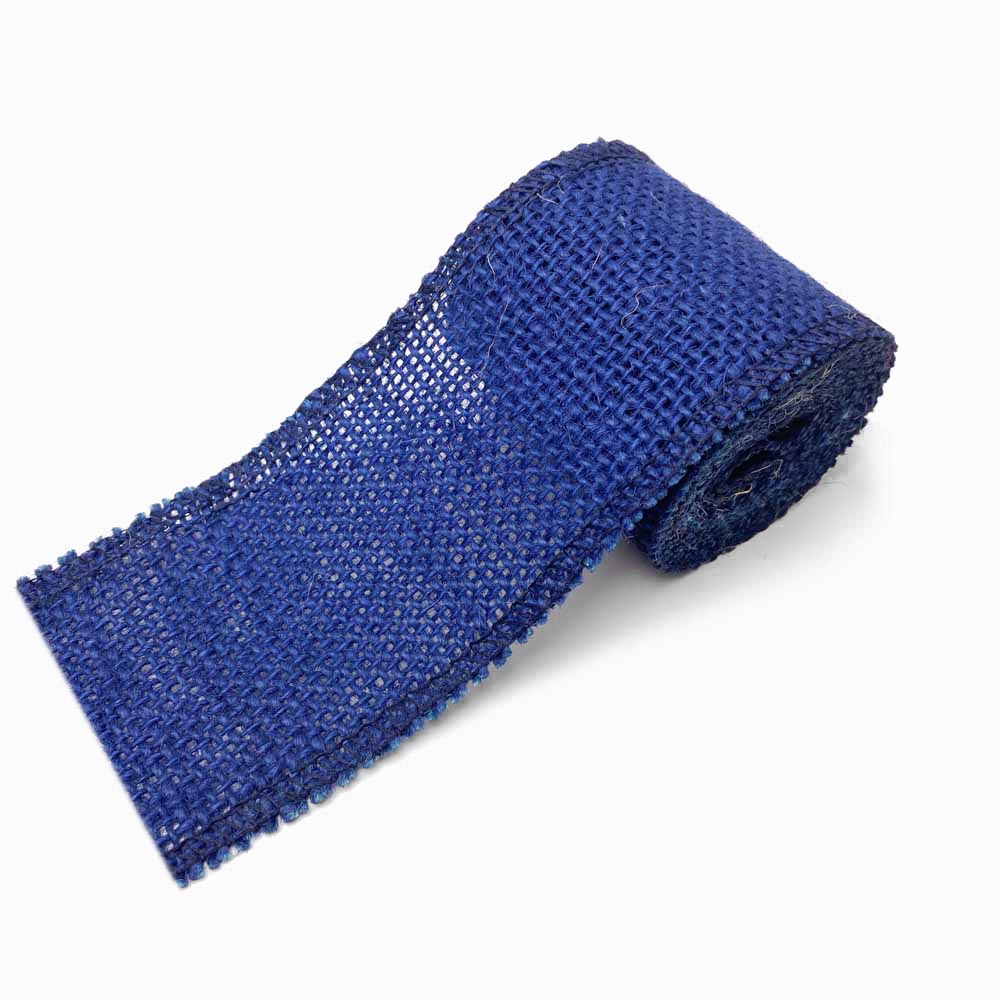 fita de juta colorida azul marinho