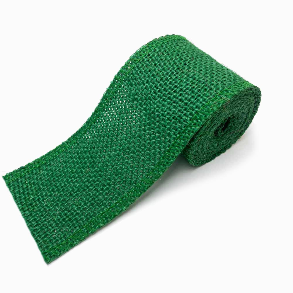 fita de juta colorida verde bandeira