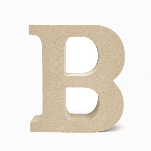 Letras B em madeira cru 15cm