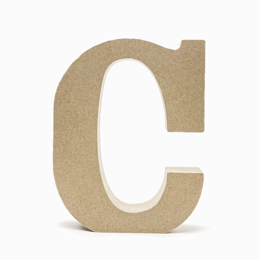 Letras C em madeira cru 15cm