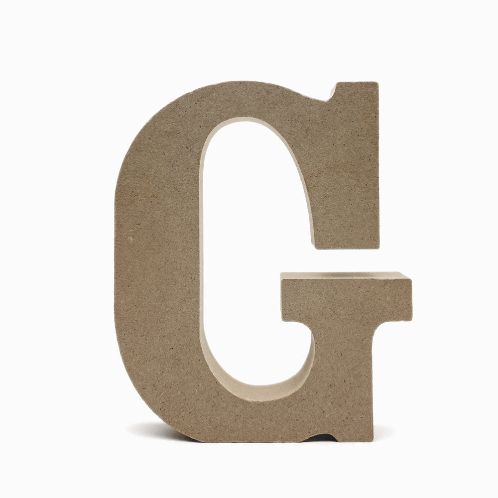 Letras G em madeira cru 15cm