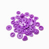 molas de pressão KAM forma coração lilas
