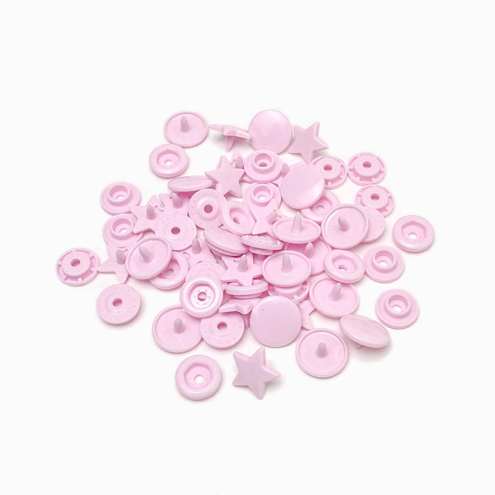molas de pressão KAM forma estrela rosa bebé