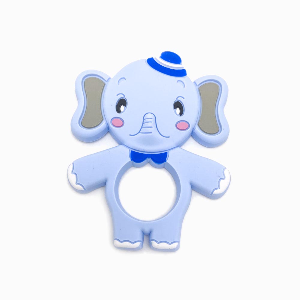 mordedor elefante azul bebé