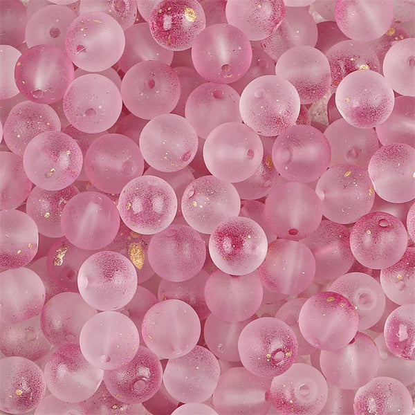 Miçangas de Vidro Fantasy 8mm Rosa