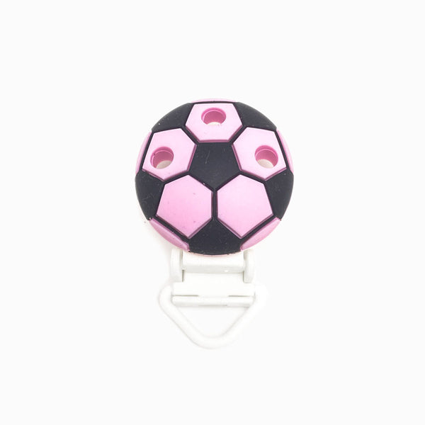 Mola para Chupeta de Silicone Futebol rosa
