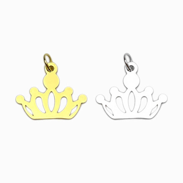 Pendant Crown 15x14mm - Gold Stainless Steel