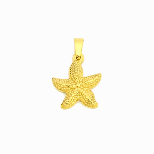 Starfish Pendant 24x20mm - Gold Steel