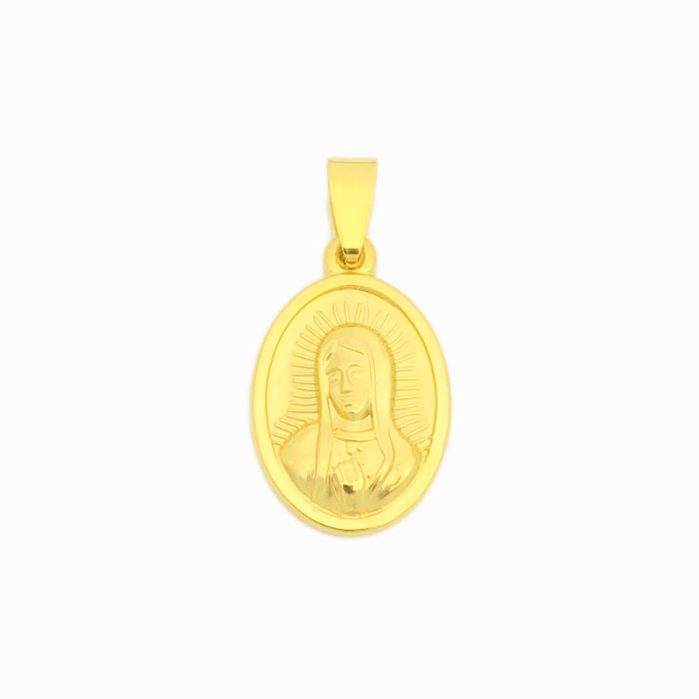 25x25mm Hand of Fatima Pendant with Turkish Eye - Gold and Silver Steel